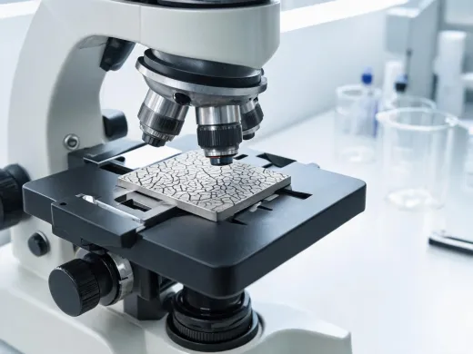 Microscope inspection of alloy coupon